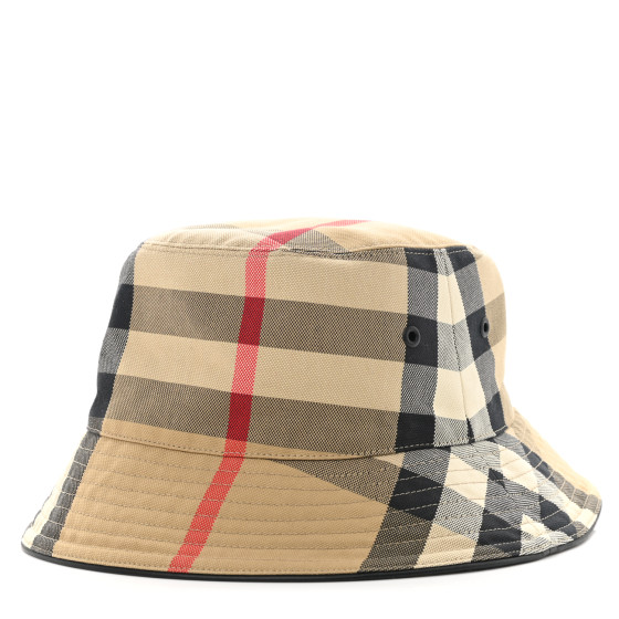 BURBERRY Technical Cotton Giant Check Bucket Hat L 1153571