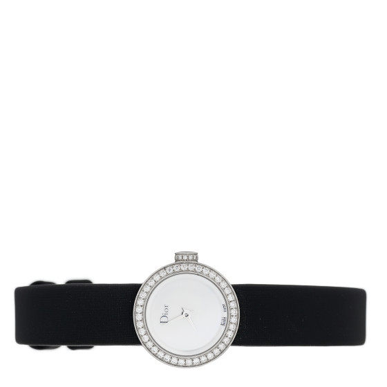 Dior 腕時計 CHRISTIAN DIOR Stainless Steel Satin Diamond Bezel Mother of