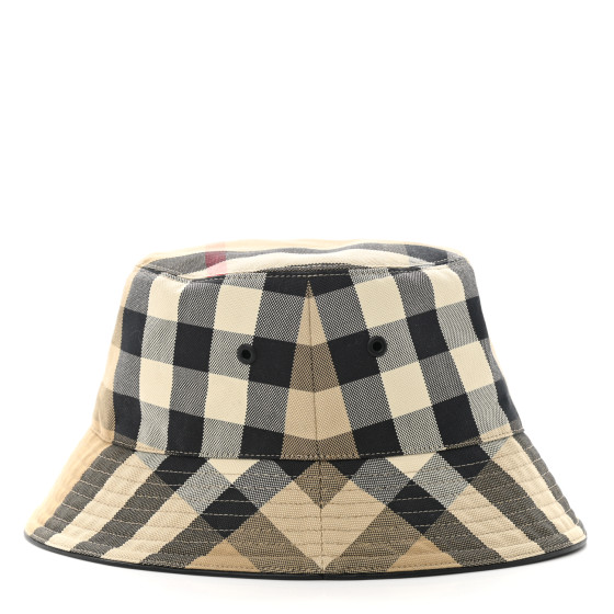 BURBERRY Technical Cotton Giant Check Bucket Hat L 1153571