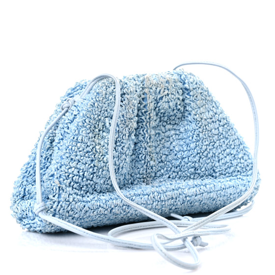 直営店☆BOTTEGA VENETA☆THE POUCH Boucle Raffia ポーチバッグ Bottega Veneta White The Pouch Curly Raffia | Consign of the