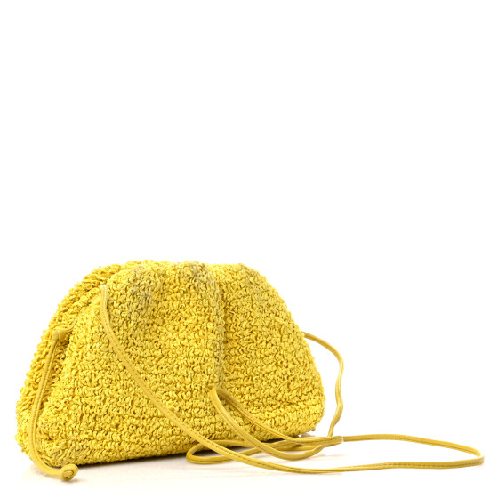 BOTTEGA VENETA Boucle Curly Raffia The Mini Pouch Mirabelle