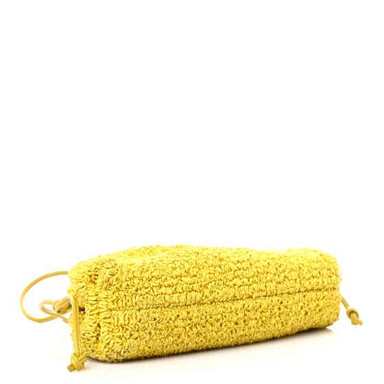 BOTTEGA VENETA Boucle Curly Raffia The Mini Pouch Mirabelle