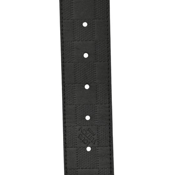 Louis Vuitton ブラックベルト LV Initiales 40mm Reversible Belt Damier Graphite Canvas