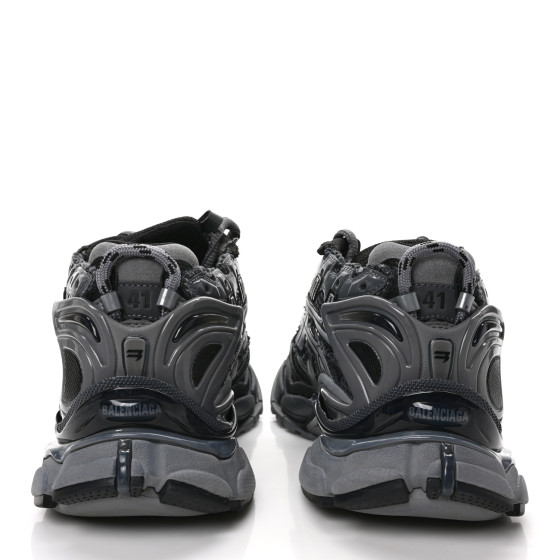 【関税&送料込】Balenciaga Balenciaga Black Mesh And Rubber Balenciaga Track Nylon Mesh And Rubber Sneakers, $824 | MR