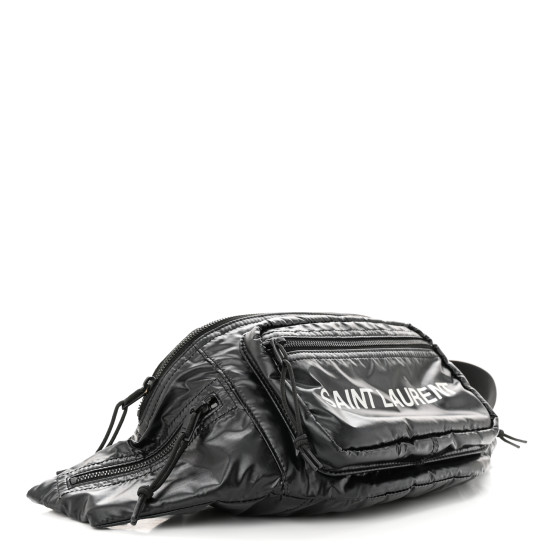 SAINT LAURENT Nylon Logo Nuxx Body Belt Bag Black 1431545