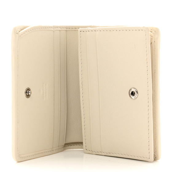 Hieta ● Bella card wallet / Ivory GUCCI Sakai Be Green Calfskin Diagonal Stitched Blondie Card