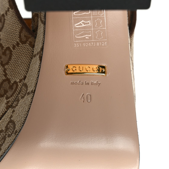 美品✨可愛いデザイン✨GUCCI GGパターン ミュール ベージュ　23センチ 美品✨可愛いデザイン✨GUCCI GGパターン ミュール ベージュ 23