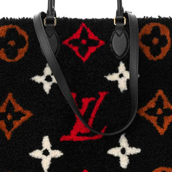 ★TOUT Y EST★ Monogram Teddy The DuffleBlackIvory MBBAW2302 LOUIS VUITTON Shearling Monogram Giant Teddy Onthego GM