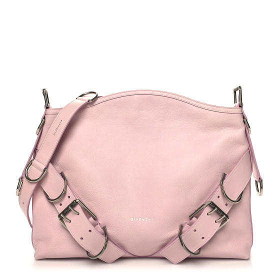 GIVENCHY Tumbled Calfskin Medium Voyou Bag Old Pink