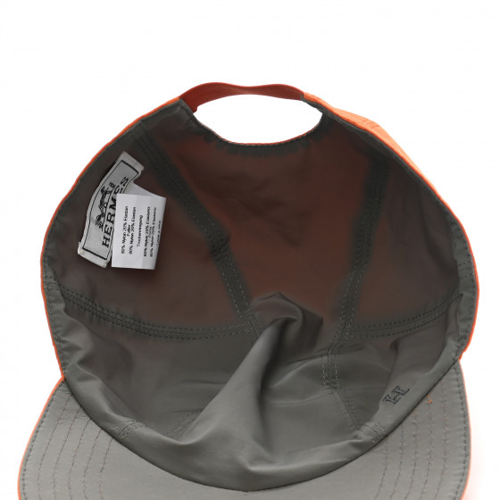 帽子 HERMES ROGER REVERSIBLE TOILOVENT HERMES Nylon Reversible Roger Cap Orange 1034501 | FASHIONPHILE
