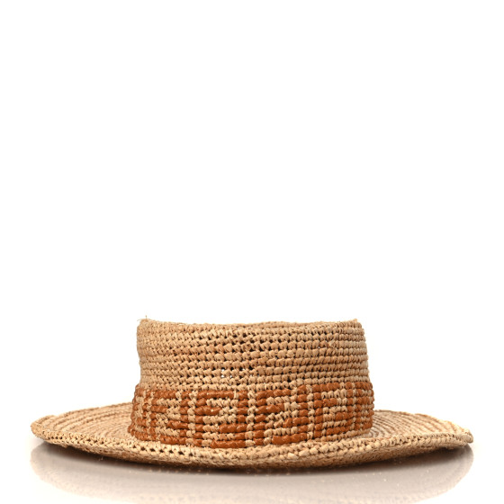 【関税&送料込】Fendi Raffia Hat Fendi Black Raffia 'FF' Hat Fendi