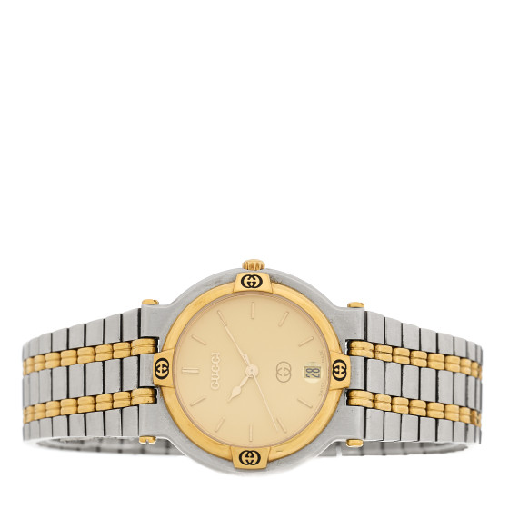 GUCCI Stainless Steel 32mm 9000M Quartz Watch Gold 1211177