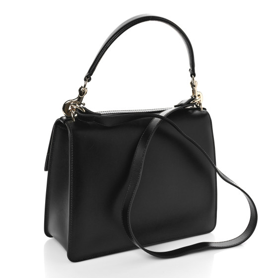 CHLOE Box Calfskin Medium Penelope Top Handle Bag Black