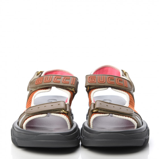 suzuki2951shjgeruページ GUCCI X SEGA Nappa Mesh Mens Aguru Sandals 9 Black Green