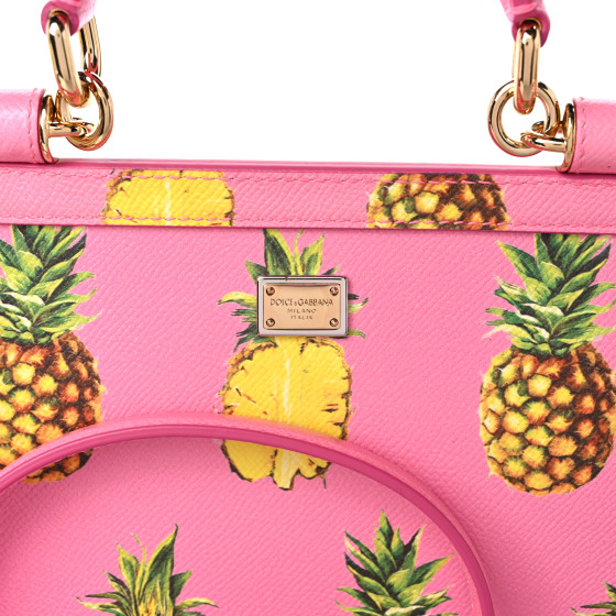 DOLCE & GABBANA Dauphine Pineapple Print Medium Miss Sicily