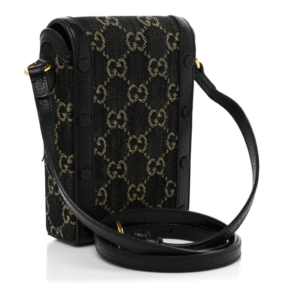 ボストンバッグ GUCCI  Travel Bags Women Fabric Black/Dark Grey Gucci Vintage Boston Travel Weekender Bag Black Leather ref