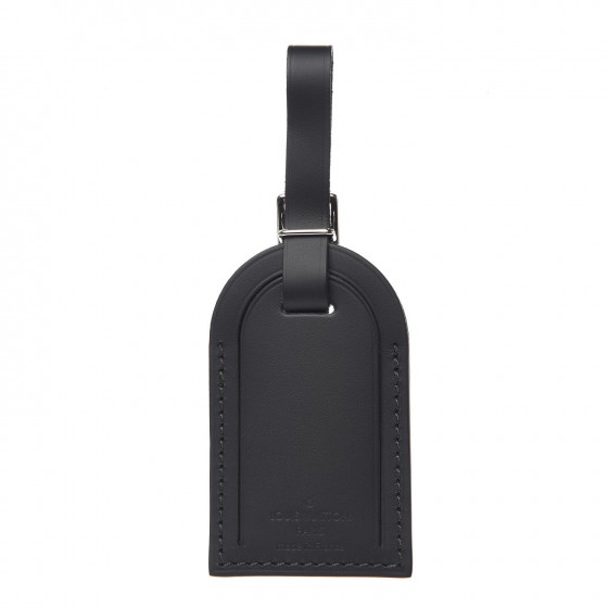 Black Smooth Calf Leather Luggage Tag by Louis Vuitton