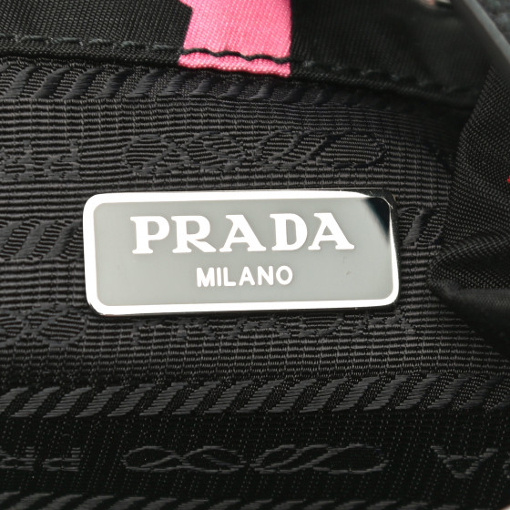 PRADA(プラダ)正規品/関税送料込み Renylon Biker Bag Small Prada Rosso Tessuto Nylon and Leather Mini Bucket Bag 1NE864