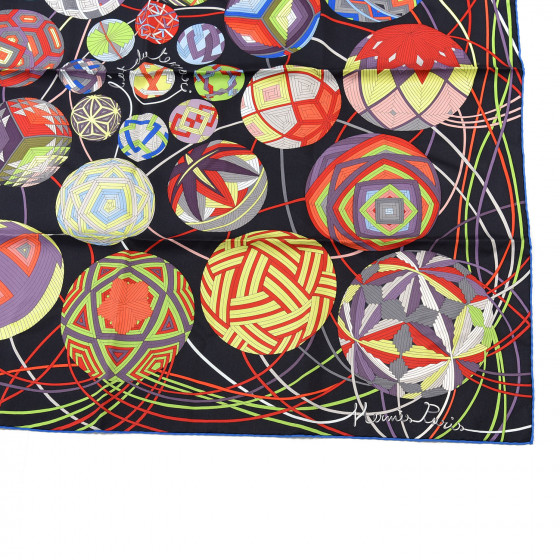 HERMES カレ90 L'art du temari 手毬の宇宙 レア柄 極美品 エルメス シルクスカーフ カレ90 手鞠の宇宙