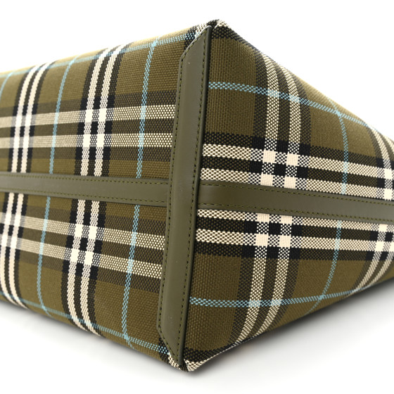 【送料&関税込】Burberry Military Green Canvas Medium Tote T Burberry Military Green Canvas Medium Tote Trench Shopping