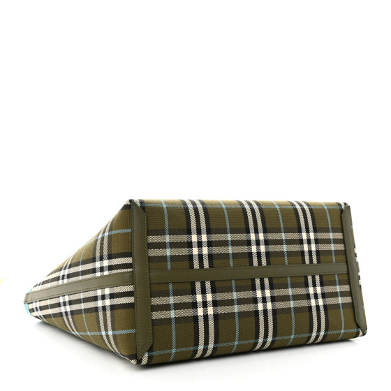 トートバッグ BURBERRY Military Green Canvas Medium Tote T Burberry Military Green Canvas Medium Tote Trench Shopping