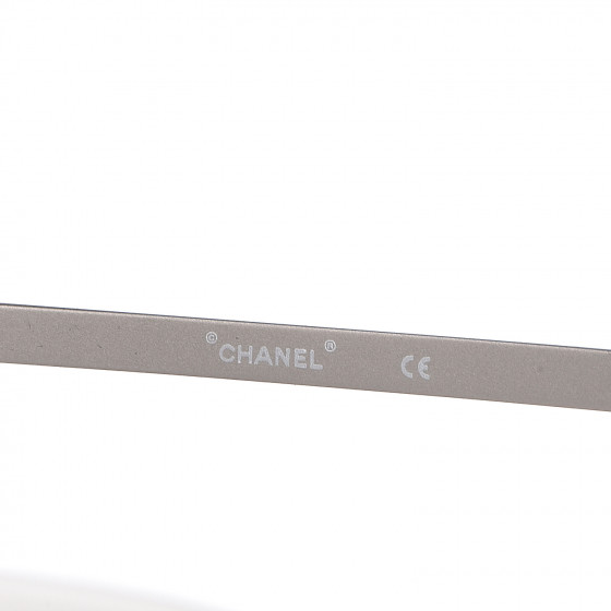 CHANEL Round Camellia Sunglasses 71198 White 478987