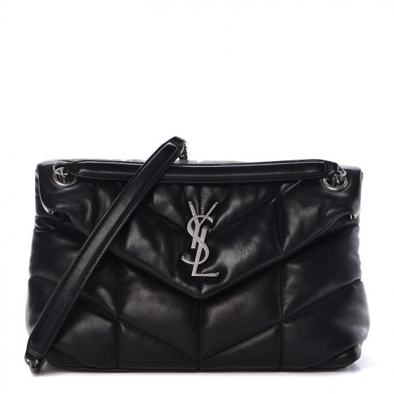 ■Saint Laurent■ Small Monogram Puffer Shoulder Bag Black S SAINT LAURENT Lambskin Quilted Small Loulou Puffer Monogram