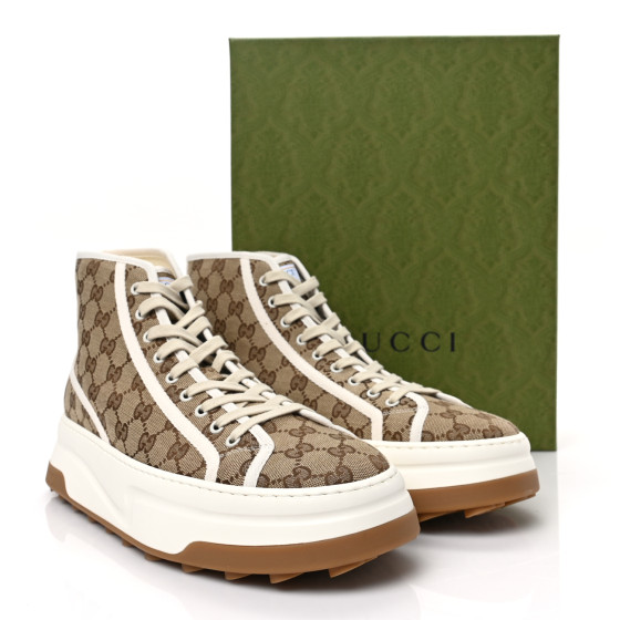 GUCCI GG Monogram Mens 1977 Tennis High Top Platform 55mm