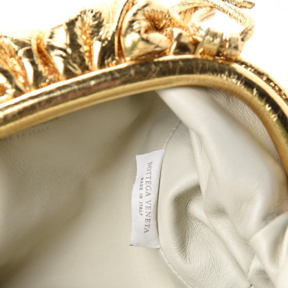 ハンドバッグ BOTTEGA VENETA Woman Handbag Gold 690225VCPP0 2132 Bottega Veneta Gold Metallic Bag - Ann's Fabulous Closeouts