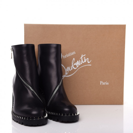 CHRISTIAN LOUBOUTIN Calfskin Spikes Birgitta Lug 70 Zip
