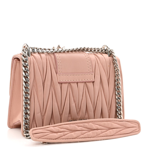 バッグ miu miu Matelasse Orchidea TU MIU MIU Nappa Matelasse Crystal Embellished Lady Shoulder