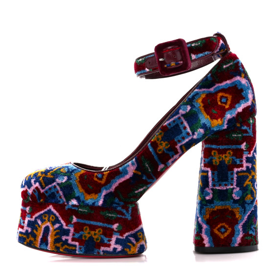 CHRISTIAN LOUBOUTIN Velvet Broderie Tapis Loubi Mystery