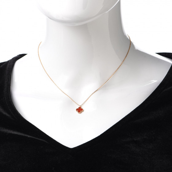 人気★VanCleef＆Arpels Sweet Alhambra Gold Carnelian Pendant 1793466.png