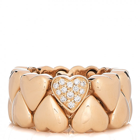 Cartier 2ハートリング 18K CARTIER PARIS DOUBLE HEART 18 KT DIAMONDS RING | eBay