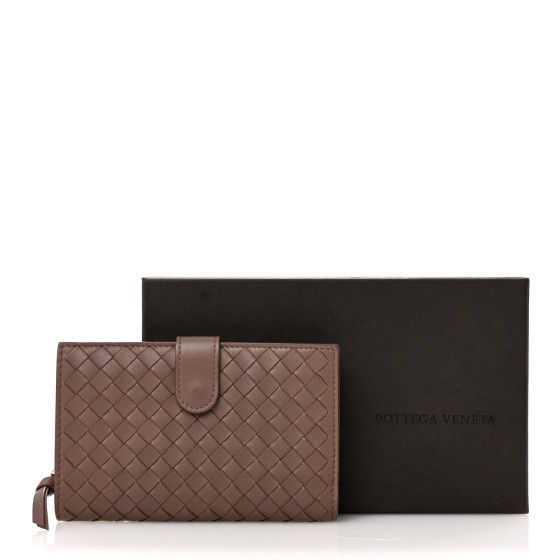 BOTTEGA VENETA Nappa Intrecciato Continental Wallet Mink