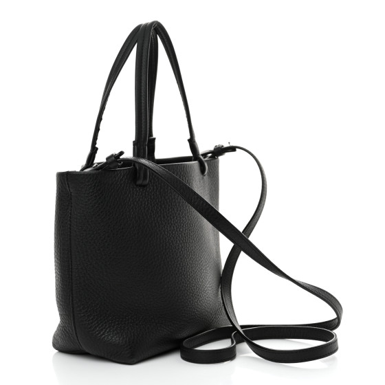 THE ROW Grained Calfskin Small Park Tote Black 1664423