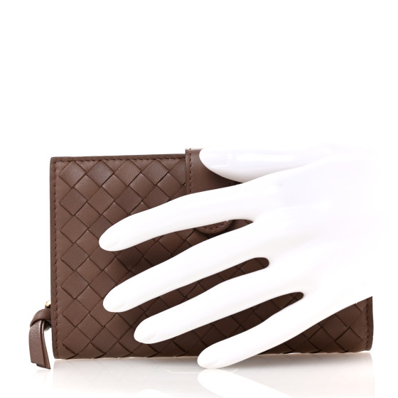 BOTTEGA VENETA Nappa Intrecciato Continental Wallet Mink