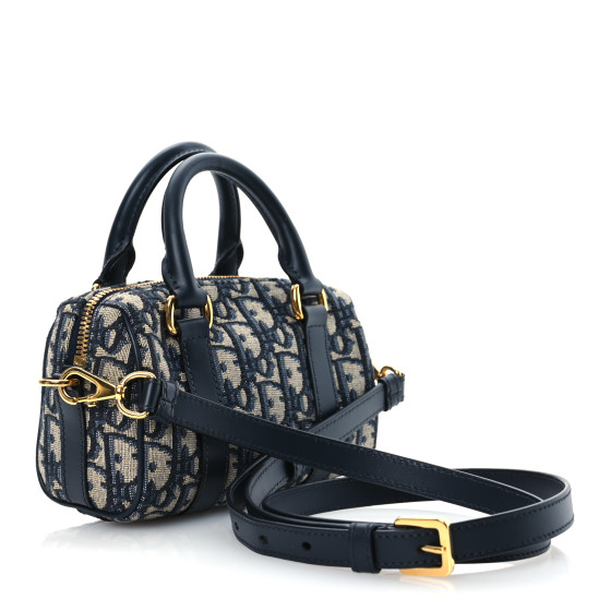 CHRISTIAN DIOR Oblique Nano Groove 17 Bag Blue 1660772