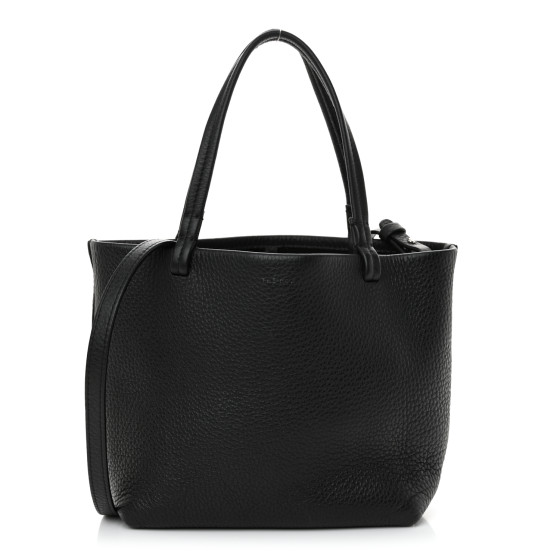 【The Row】Small Park Tote in Grained Calfskin Leather Black THE ROW Grained Calfskin Small Park Tote Black 1664423