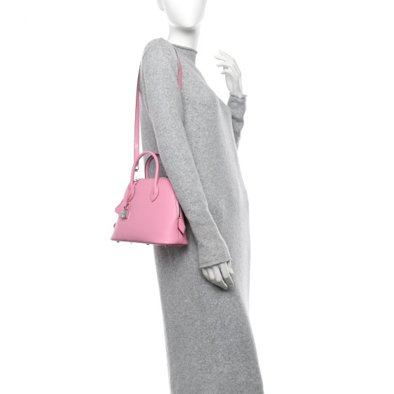 希少【HERMES】ピンク エプソムレザー BOLIDE ハンドバッグ Authentic Hermes Pink Bolide 27 Epsom Leather Handbag