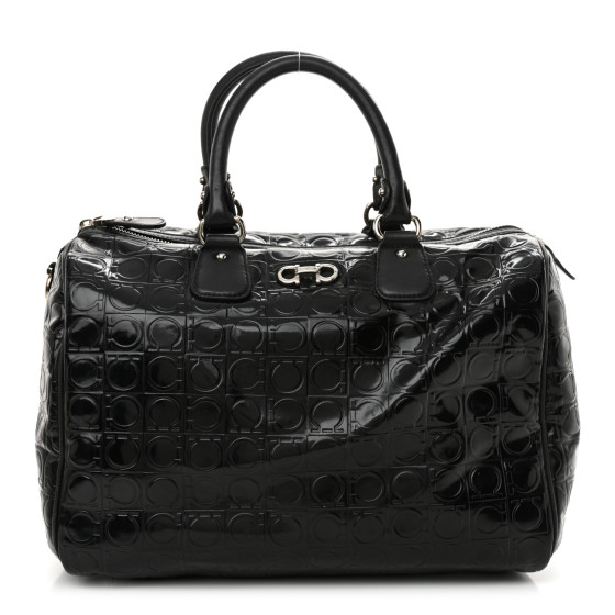 SALVATORE FERRAGAMO Patent Gancini Embossed Black 1649884