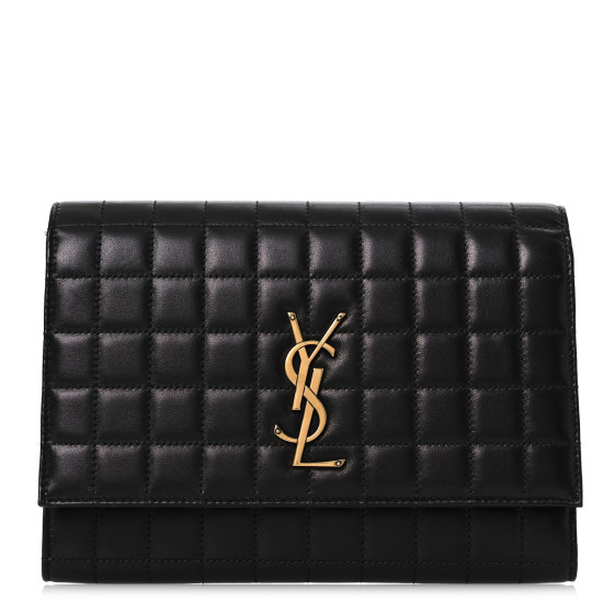 ショルダーバッグ・ポシェット SAINT LAURENT BLACK CASSANDRE CLUTCH IN MATELASSE LEATHER Cassandre matelassé leather clutch in black - Saint Laurent