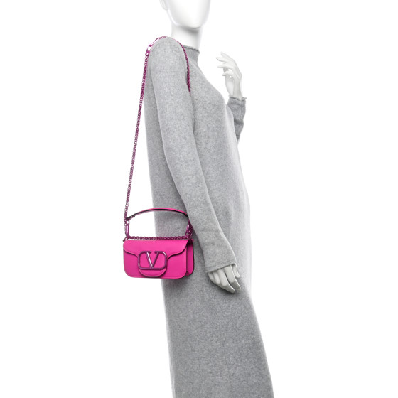 VALENTINO GARAVANI Calfskin Vlogo Small Loco Shoulder Bag