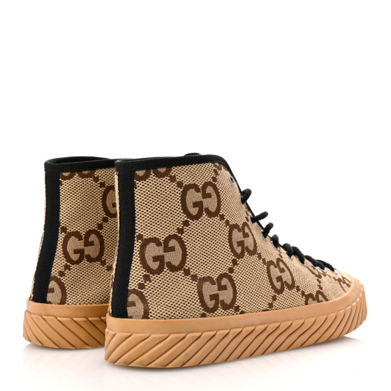 GUCCI Monogram Jumbo GG New Lace Papin Mens Tortuga High Top