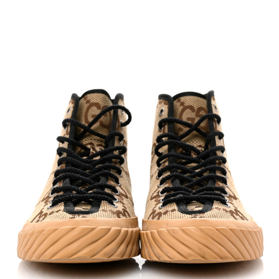GUCCI Monogram Jumbo GG New Lace Papin Mens Tortuga High Top