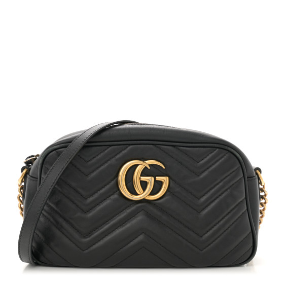 【GUCCI】\"GG Marmont\"キルティング MATELASSE ミニバッグ/Black Gucci Hand Bag- Gucci GG Marmont matelassé mini bag Black