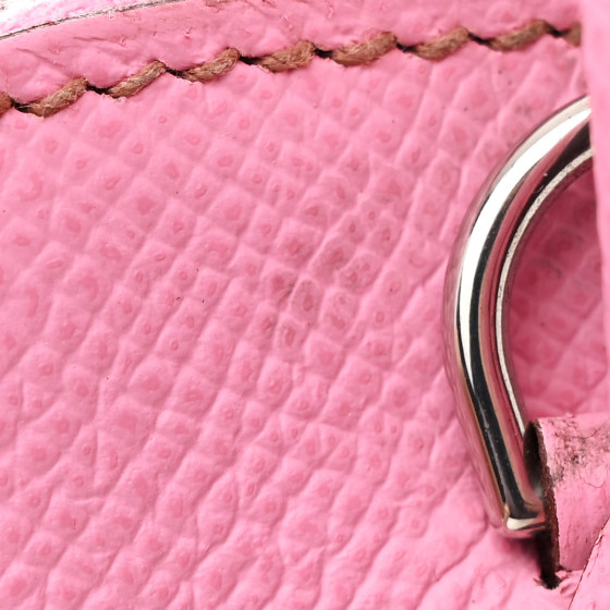 希少【HERMES】ピンク エプソムレザー BOLIDE ハンドバッグ Authentic Hermes Pink Bolide 27 Epsom Leather Handbag