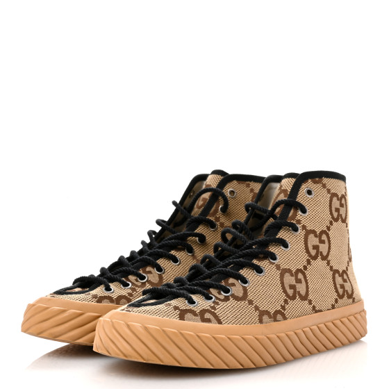 GUCCI Monogram Jumbo GG New Lace Papin Mens Tortuga High Top