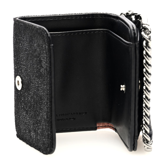 折りたたみ財布 Stella Mccartney Black Shaggy Deer Small Falabella Wallet STELLA MCCARTNEY Shaggy Deer Small Falabella Flap Wallet