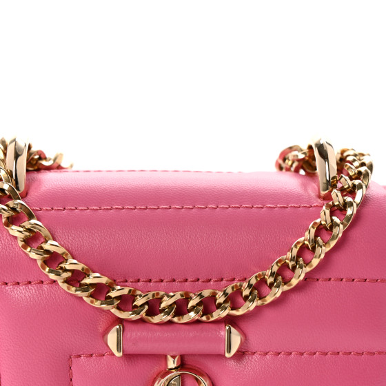 【美品】JIMMY CHOO VARENNE MICRO CANDY PINK Jimmy Choo Micro Varenne Avenue Quad In Candy Pink/light
